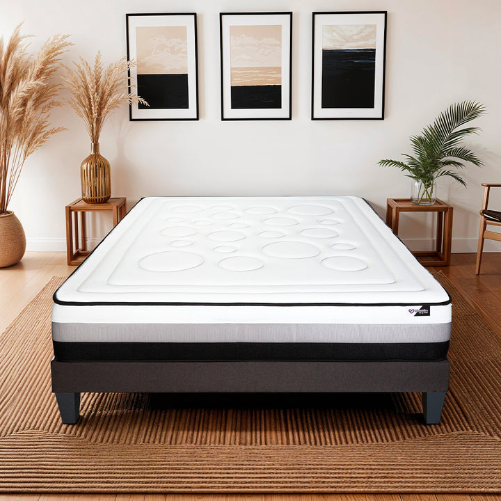 Matelas à ressorts ensachés et mémoire de forme ZENITH